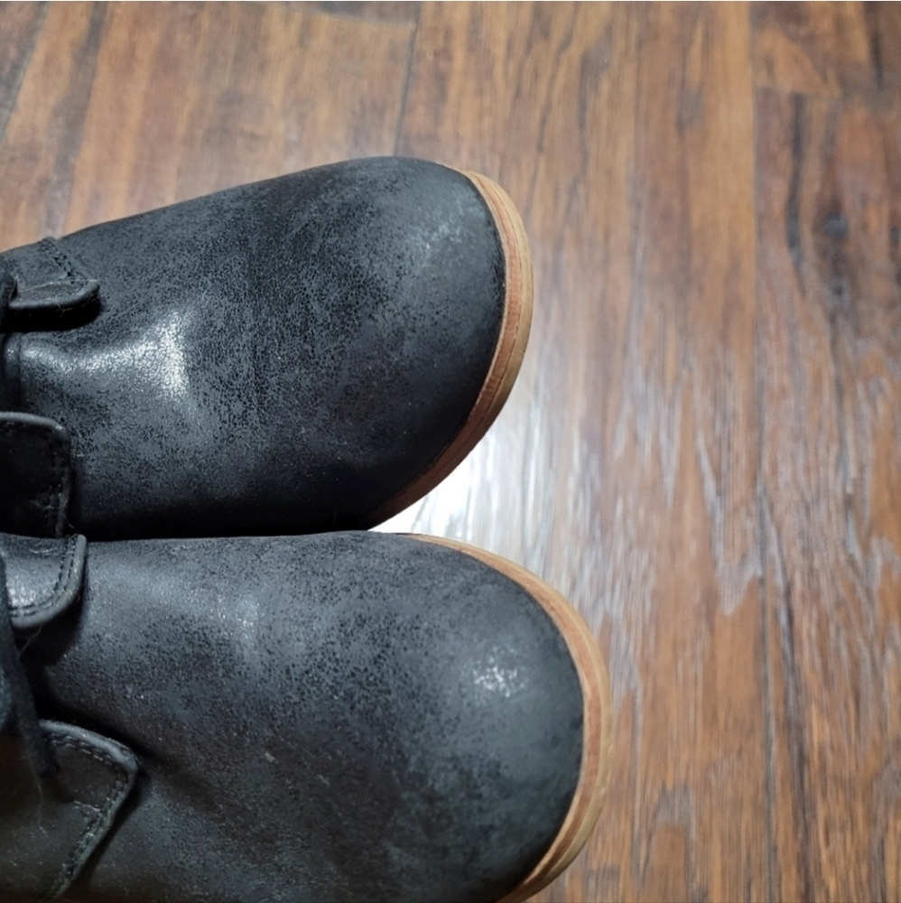 Toms Lunata Size 10 Women's Black Ankle Boots - Picture 5 of 9